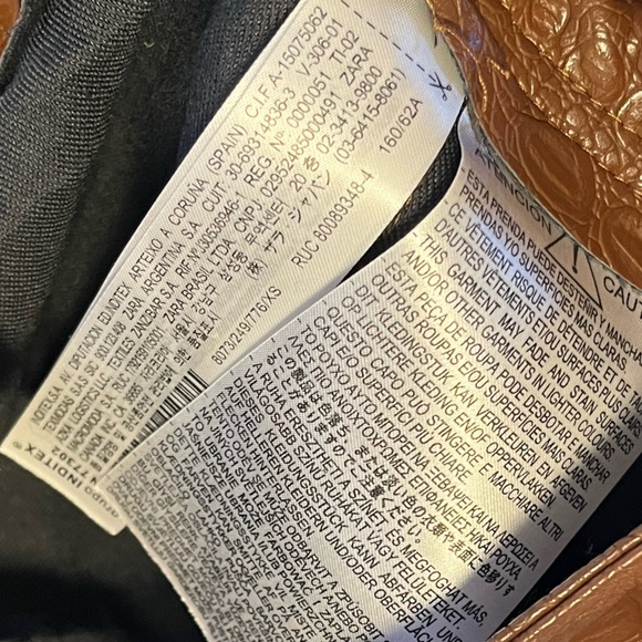 Zara Faux Leather Overall Jumper - Picture 6 of 6